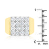 Pave Square Mens Ring