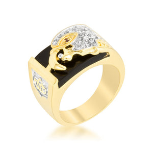 Cubic Zirconia Eagle Mens Ring