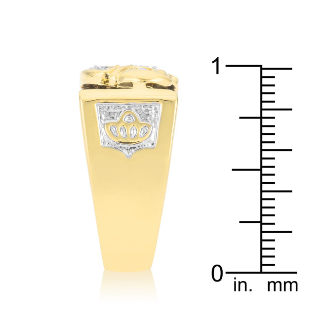 Cubic Zirconia Eagle Mens Ring