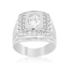 Mens Cubic Zirconia Square Ring