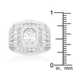 Mens Cubic Zirconia Square Ring