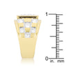 Checkerboard Cubic Zirconia Ring