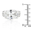 Oval Triplet Cubic Zirconia Ring