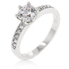 Petite White Engagement Ring