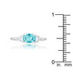 Mariah 1.2ct CZ Rhodium Aqua Simple Classic Ring