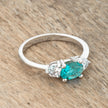 Mariah 1.2ct CZ Rhodium Aqua Simple Classic Ring