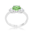 Miranna 1.2ct Peridot CZ Rhodium Classic Oval Ring