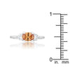 Miranna 1.2ct Champagne CZ Rhodium Classic Oval Ring