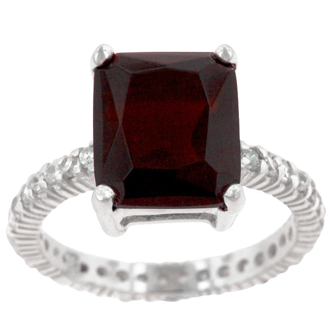 Radiant Cut Ruby Engagement Ring