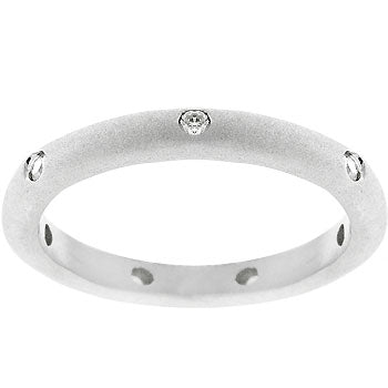 Matte Silver Wedding Band