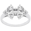 Round Cubic Zirconia Cluster Ring