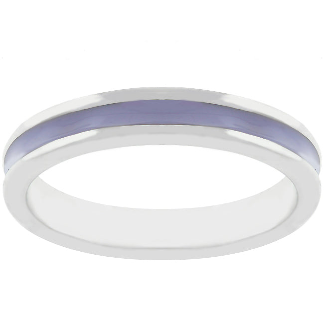 Lavender Enamel Eternity Ring