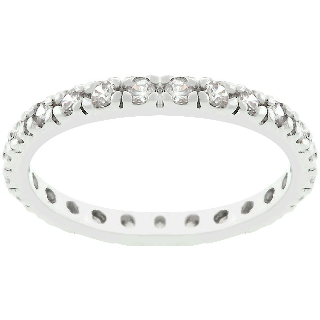 Clear Cubic Zirconia Eternity Ring