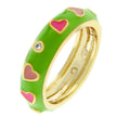 Tropical Enamel Hearts Ring