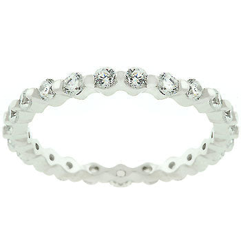 Silver Lace Eternity Band