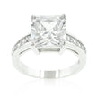 Classic Princess Cut Raised Pave Engagement Ring