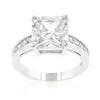 Classic Princess Cut Raised Pave Engagement Ring