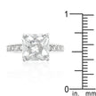 Classic Princess Cut Raised Pave Engagement Ring