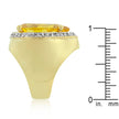 Yellow Pear Cubic Zirconia Cocktail Ring