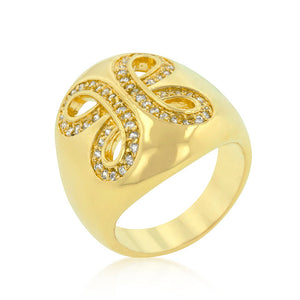 Golden Ribbon Cocktail Ring