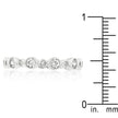 Alternating Bezel Linked Cubic Zirconia Eternity Band