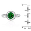 Emerald Halo Engagement Ring