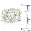 Champagne Pearl Cocktail Ring