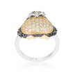 Jet Black Cubic Zirconia Penguin Ring