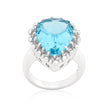 Solitaire Blue Topaz Cocktail Ring