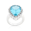 Solitaire Blue Topaz Cocktail Ring