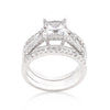 Princess Cut Cubic Zirconia Triple Bridal Set