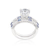 Clear and Tanzanite Cubic Zirconia Ring Set