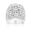 Cubic Zirconia Pave Abstract Ring