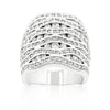 Cubic Zirconia Pave Abstract Ring