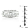 3-Row Cubic Zirconia Band