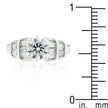 Tapered Baguette Cubic Zirconia Engagement Ring