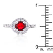 Ruby Red Halo Engagement Ring