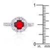 Ruby Red Halo Engagement Ring