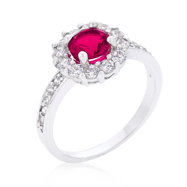 Bella Birthstone Engagement Ring in Pink