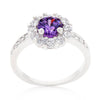 Purple Halo Engagement Ring