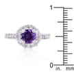 Purple Halo Engagement Ring