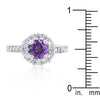 Lavender Halo Engagement Ring