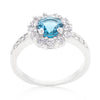 Bella Birthstone Engagement Ring in Blue