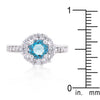 Bella Birthstone Engagement Ring in Blue