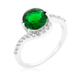 Green Swirling Engagement Ring