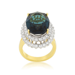 Two-tone Double Halo Cocktail Ring