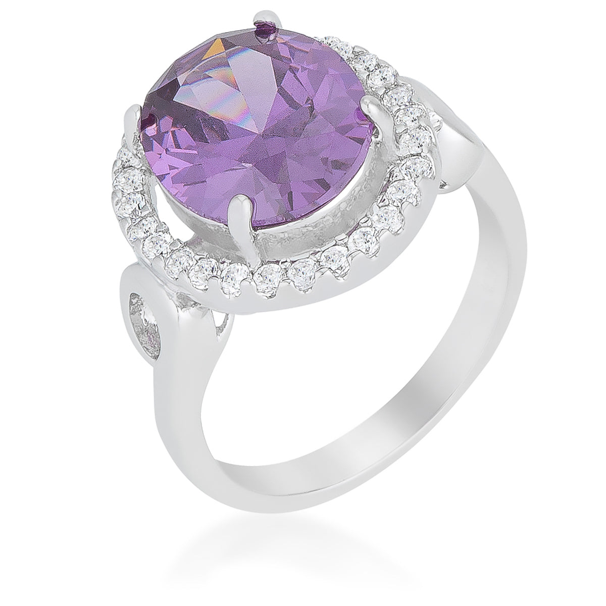 Amethyst Halo Cocktail Ring