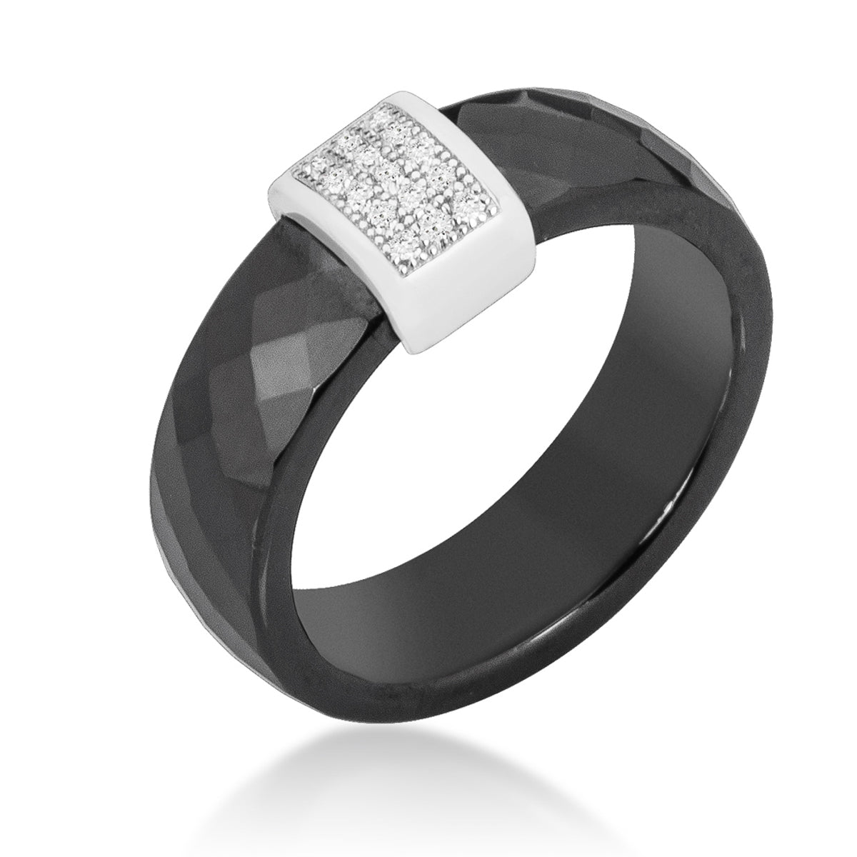 Black Ceramic Cocktail Ring