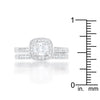 Pave Cushion Wedding Ring Set