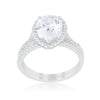 Halo Solitaire Pear Engagement Ring